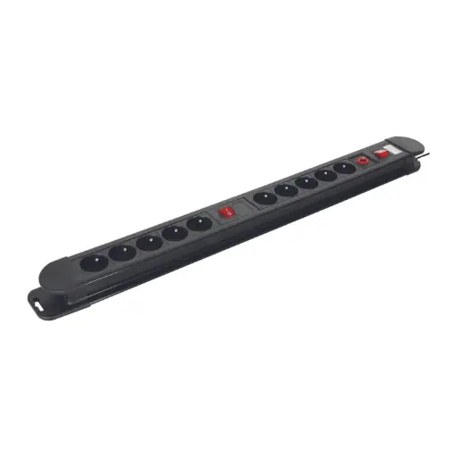 [48652] Multiprise 10x16A Surge Protection 1,5m Black